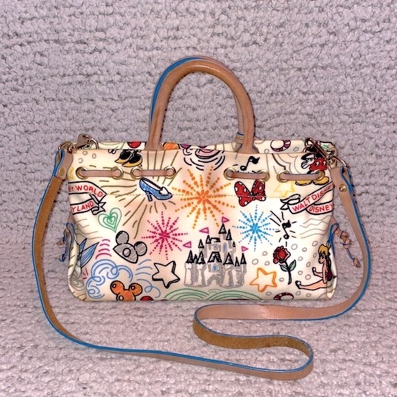 Dooney & Bourke Vintage Disney World Tassel Tote Crossbody Purse Shoulder Bag - Picture 3 of 15